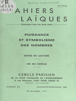cover image of Puissance et symbolisme des nombres